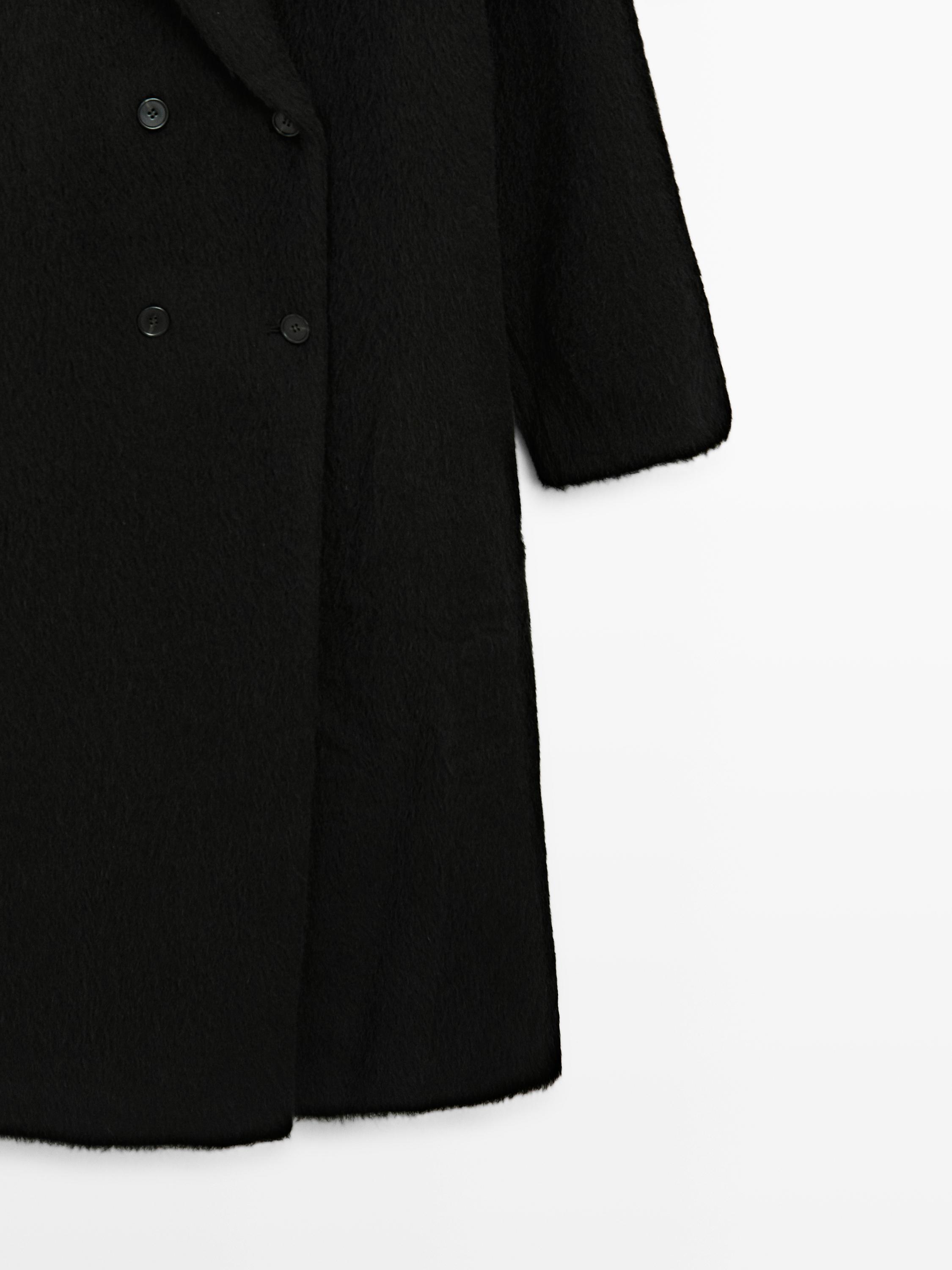 Manteau long en laine et alpaga